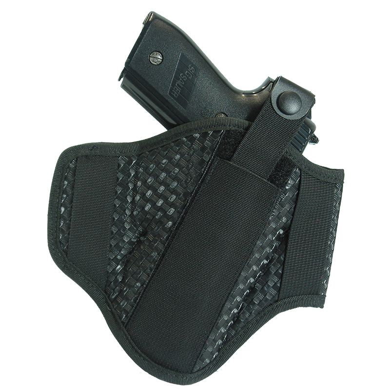 HOLSTER FOR  DESK DUTY OR PLAIN CLOTHES  right or left hand REG. SIZE "  BASKETWEAVE"